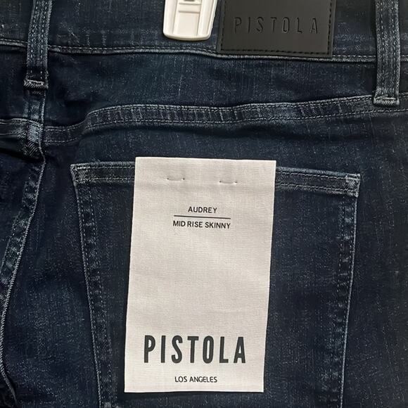 Pistola Audry Denim Jeans Womens 32 Distressed Stretch Mid Rise Skinny Leg - Picture 5 of 5